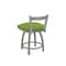 Holland Bar Stool Co 18" Low Back Swivel Vanity Stool, Nickel Finish, Canter Kiwi Green Seat 82118AN009 - alternate 2